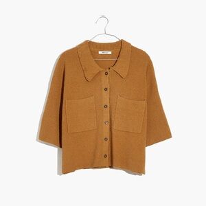 Madewell Holmden Button-Front Polo Sweater
